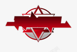 三角形框红色科技标题栏PSD高清图片