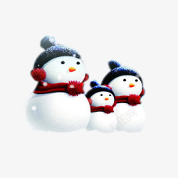 带着帽子的雪人可爱雪人高清图片