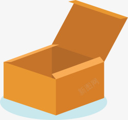 快递运输包装箱打开的盒子矢量图高清图片