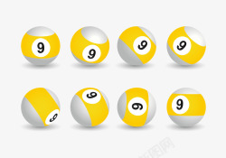 数球黄白色彩票球高清图片