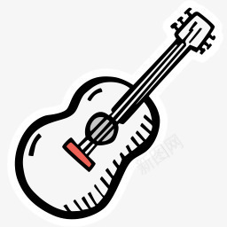 简笔画吉他png免抠素材_新图网 https://ixintu.com 乐器 卡通吉他 新图网 简笔画