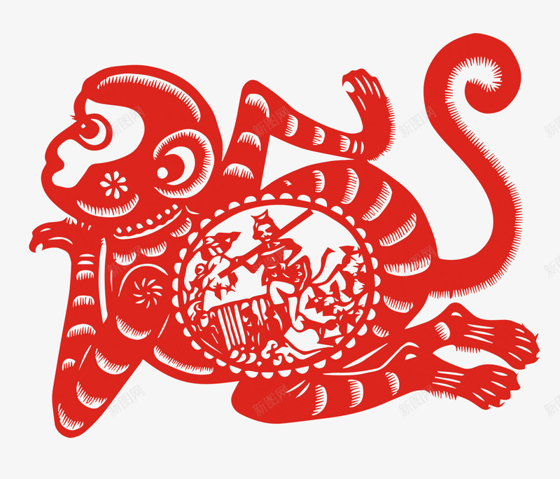 猴子png免抠素材_新图网 https://ixintu.com 卡通 吉祥物 新年 猴 猴子 猴年 生肖