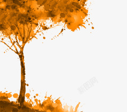 个性树雕水墨大树背景图高清图片