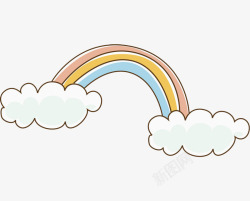童话装饰彩虹云朵高清图片