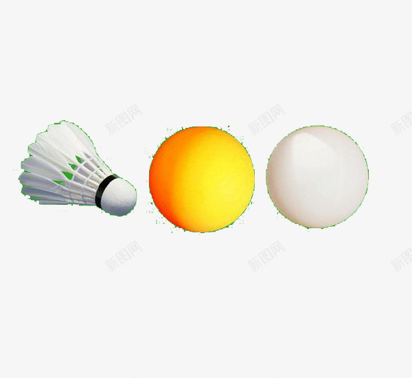 好看乒乓球png免抠素材_新图网 https://ixintu.com 乒乓球图片 体育用品 白色 羽毛球