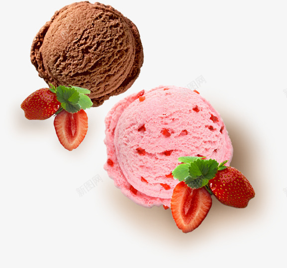 创意合成草莓冰激凌png免抠素材_新图网 https://ixintu.com 冰激凌 创意 合成 草莓