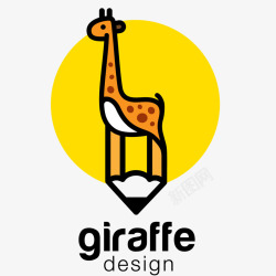 抽象的长颈鹿企业标志logo图标高清图片