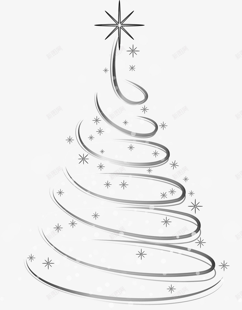 圣诞节灰色圣诞树png免抠素材_新图网 https://ixintu.com 圣诞节 灰色光晕 灰色圣诞树 灰色星星 灰色闪光 美丽圣诞树