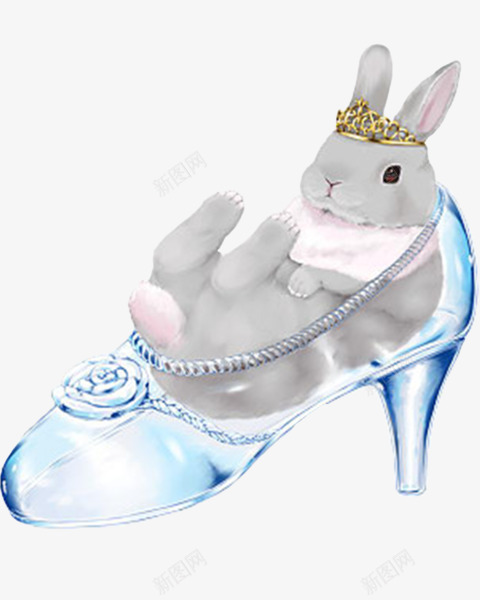 水晶鞋兔子png免抠素材_新图网 https://ixintu.com 兔子 水晶鞋 高跟鞋