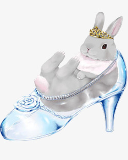 水晶鞋兔子素材