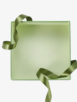 绿色圣诞礼物绿色空礼盒高清图片