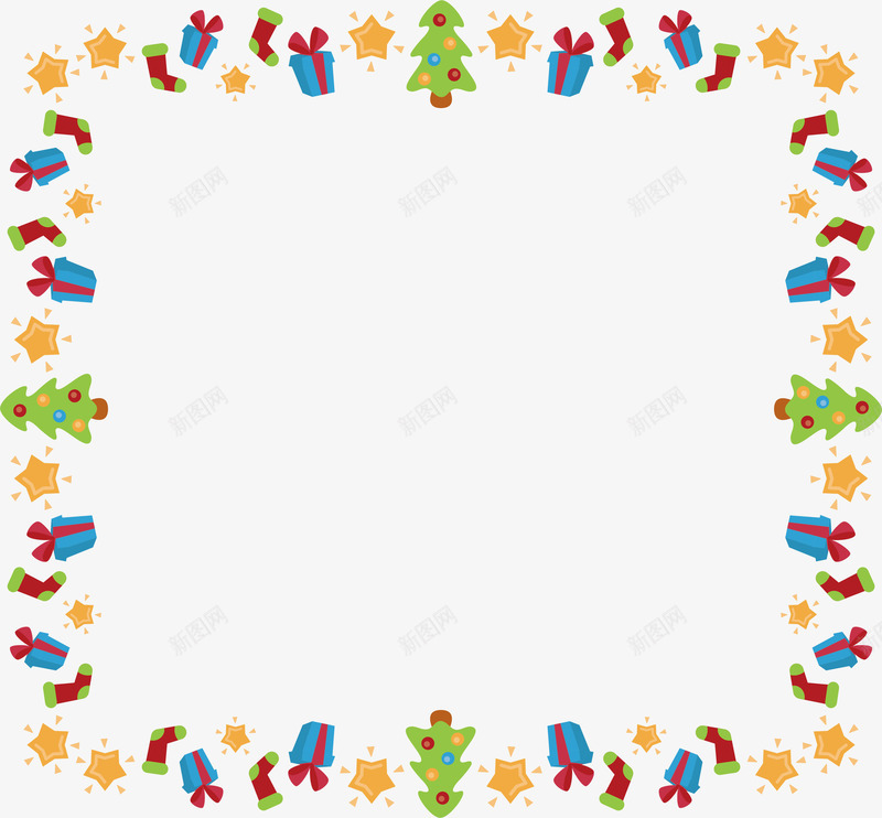 可爱圣诞礼物星星装饰框png免抠素材_新图网 https://ixintu.com 可爱边框 圣诞节 圣诞边框 星星边框 矢量png 礼物边框
