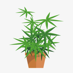 小清新绿色盆栽植物素材