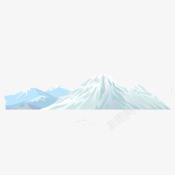 装饰雪山手绘的雪山高清图片