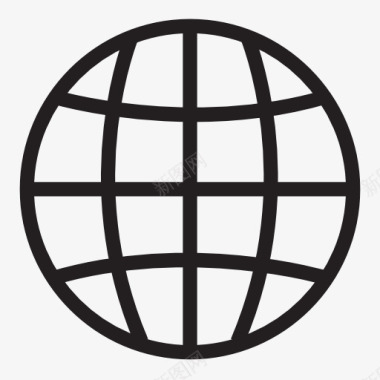 地球简化icon图标图标