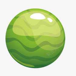 西瓜花纹创意水果五彩立体球矢量图高清图片