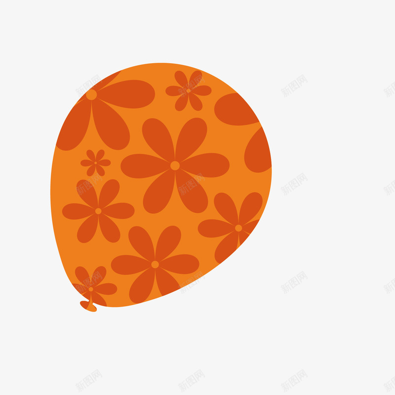 橙色气球元素png免抠素材_新图网 https://ixintu.com DM单元素 五一 元宵节 元旦 六一 国庆 圣诞 橙色 气球 节日