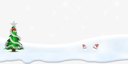 圣诞图片大全雪地上的雪人高清图片