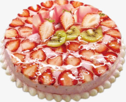 圆蛋糕奶油水果蛋糕高清图片