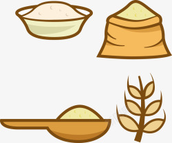 各种形态的米糠矢量图素材