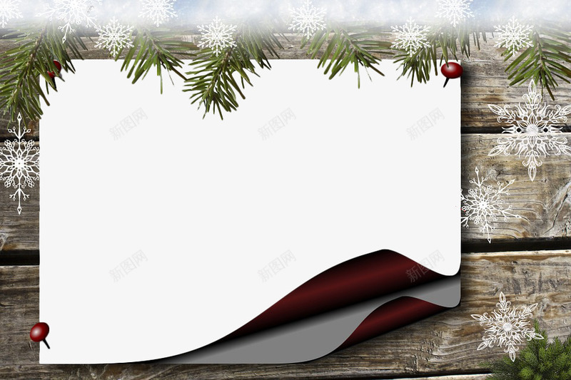 圣诞元素相册边框png免抠素材_新图网 https://ixintu.com 卡通 圣诞节免扣素材 圣诞节框子 木质纹理 相册元素 绿叶 背景 边框