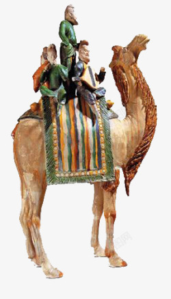人牵骆驼唐三彩骆驼高清图片