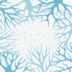 深蓝色树枝背景圣诞节元素素材