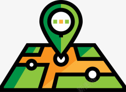 GPS定位系统地图定位图标矢量图高清图片