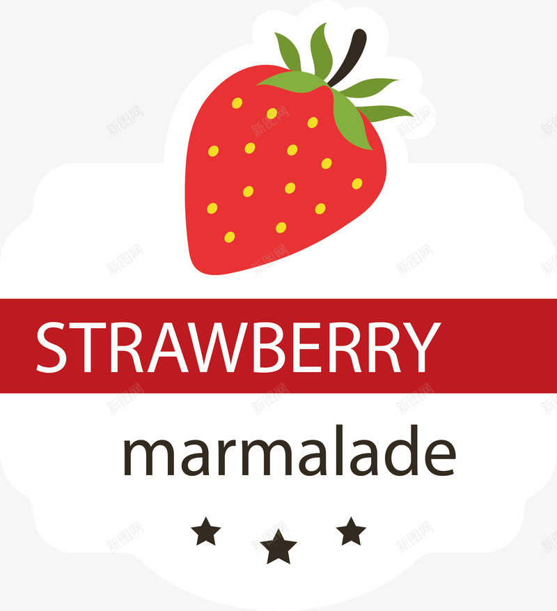 卡通手绘草莓LOGO图标png_新图网 https://ixintu.com 图标 手绘草莓 水果 浆果 草莓 莓 食物
