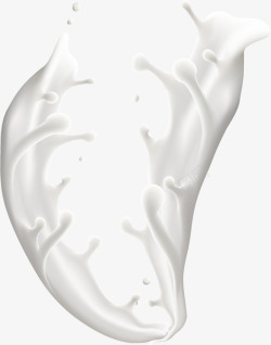 牛奶质感创意白色水花高清图片