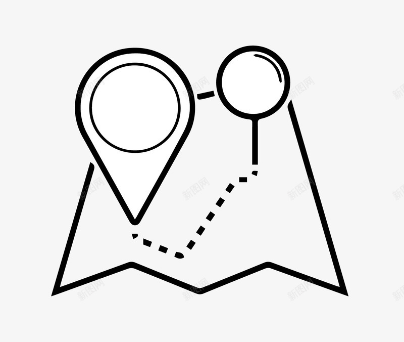 地图定位图标png_新图网 https://ixintu.com ai格式 icon ppt 关键点 创意 图标 图案 定位 扁平设计 数据