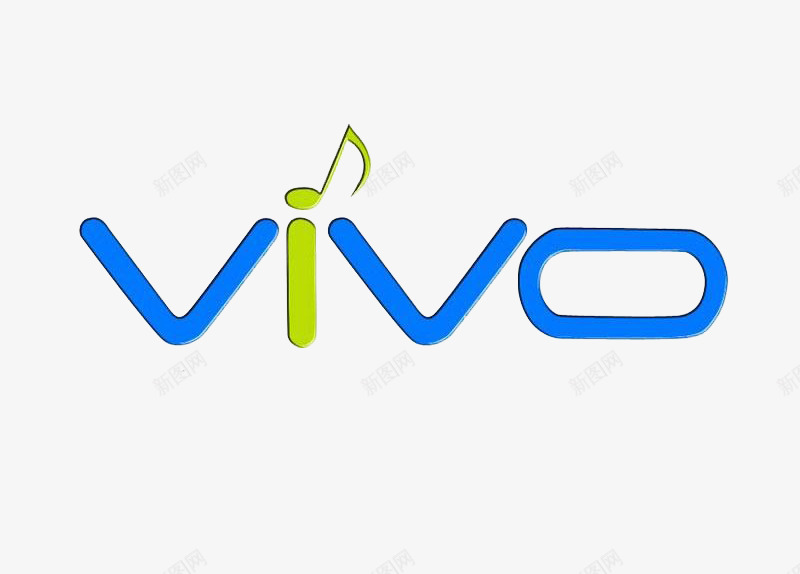 VIVOlogo创意图标png_新图网 https://ixintu.com vivo手机 vivo音乐 创意 商标logo 绿色 蓝色 音符