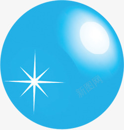 手绘蓝色水晶圆球海报png免抠素材_新图网 https://ixintu.com 圆球 水晶 海报 蓝色