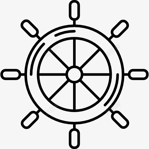 船舵图标png_新图网 https://ixintu.com 帆船 方向盘 船 运输船