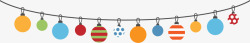 节庆挂件冬日圣诞节彩球挂饰高清图片