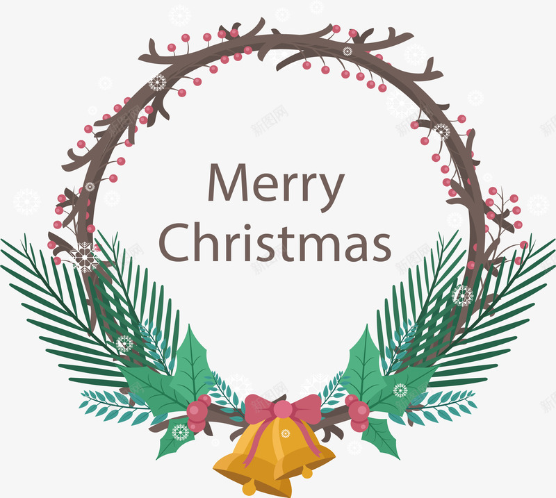 树枝圣诞装饰框png免抠素材_新图网 https://ixintu.com 圣诞促销 圣诞标题框 圣诞节 圣诞边框 树枝边框 矢量png