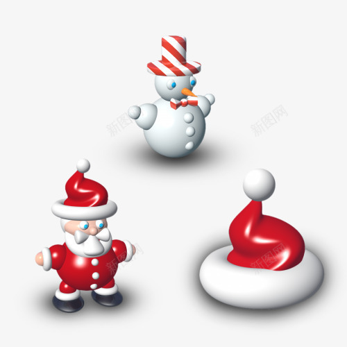 3D卡通人物png免抠素材_新图网 https://ixintu.com 3D 3D卡通人物 人 卡通 圣诞帽 圣诞老人 圣诞节 帽子 节日 雪人