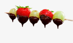 创意巧克力酱草莓素材