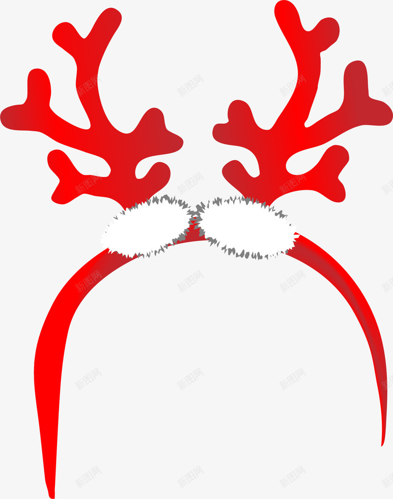 圣诞节红色麋鹿头饰png免抠素材_新图网 https://ixintu.com 可爱头饰 喜庆 圣诞节头饰 童趣 红色头饰 麋鹿头饰