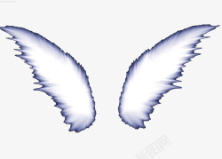 一双翅膀一对白色的翅膀高清图片