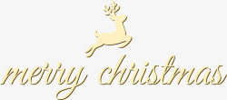 金色小鹿圣诞节金色小鹿文字高清图片