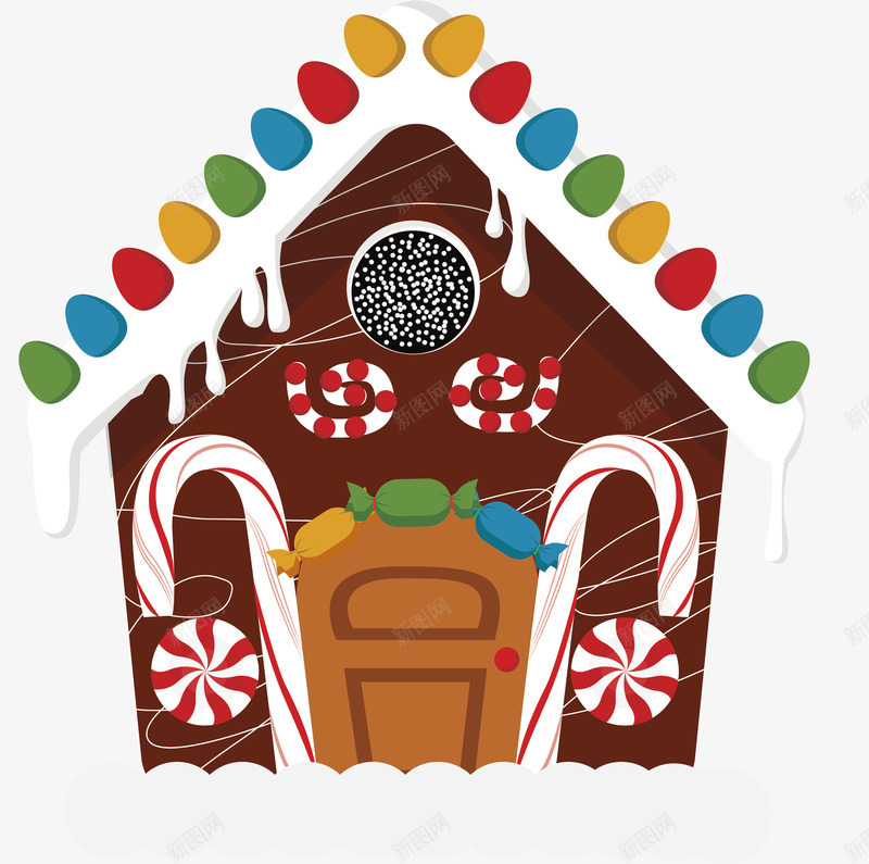 圣诞节手绘卡通拐杖糖房屋png免抠素材_新图网 https://ixintu.com 卡通 卡通饼干 可爱 圣诞 圣诞节 巧克力 巧克力房屋 彩色 手绘 拐杖糖 棒棒糖 甜蜜 美味 美食 饼干