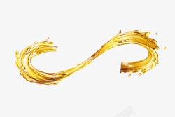 金色油迹液体素材
