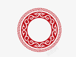 虚线圆元素中国风古典圆边框高清图片