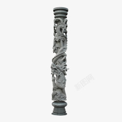 中国古典龙柱素材