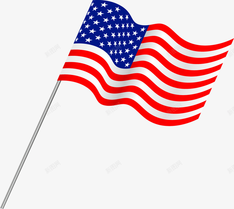美国国旗png免抠素材_新图网 https://ixintu.com 庆祝 独立日 红白蓝 美国元素