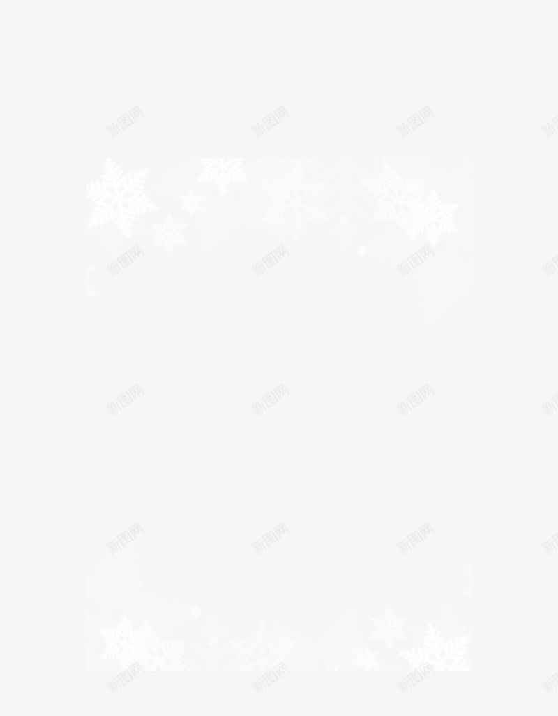 白色雪花框架png免抠素材_新图网 https://ixintu.com 冬季 框架 梦幻 清新 白色 简约 边框纹理 雪花