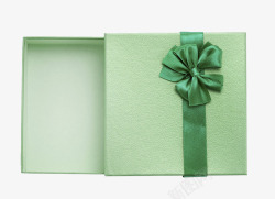 绿色空白画卷绿色礼物盒高清图片