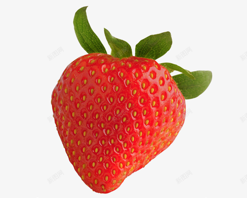 红色可口草莓png免抠素材_新图网 https://ixintu.com 一个草莓 可口草莓 红色