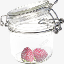 草莓罐子素材